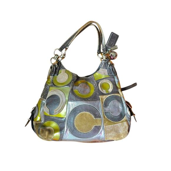 coach mia maggie leather c mosaic bag - Picture 1 of 8